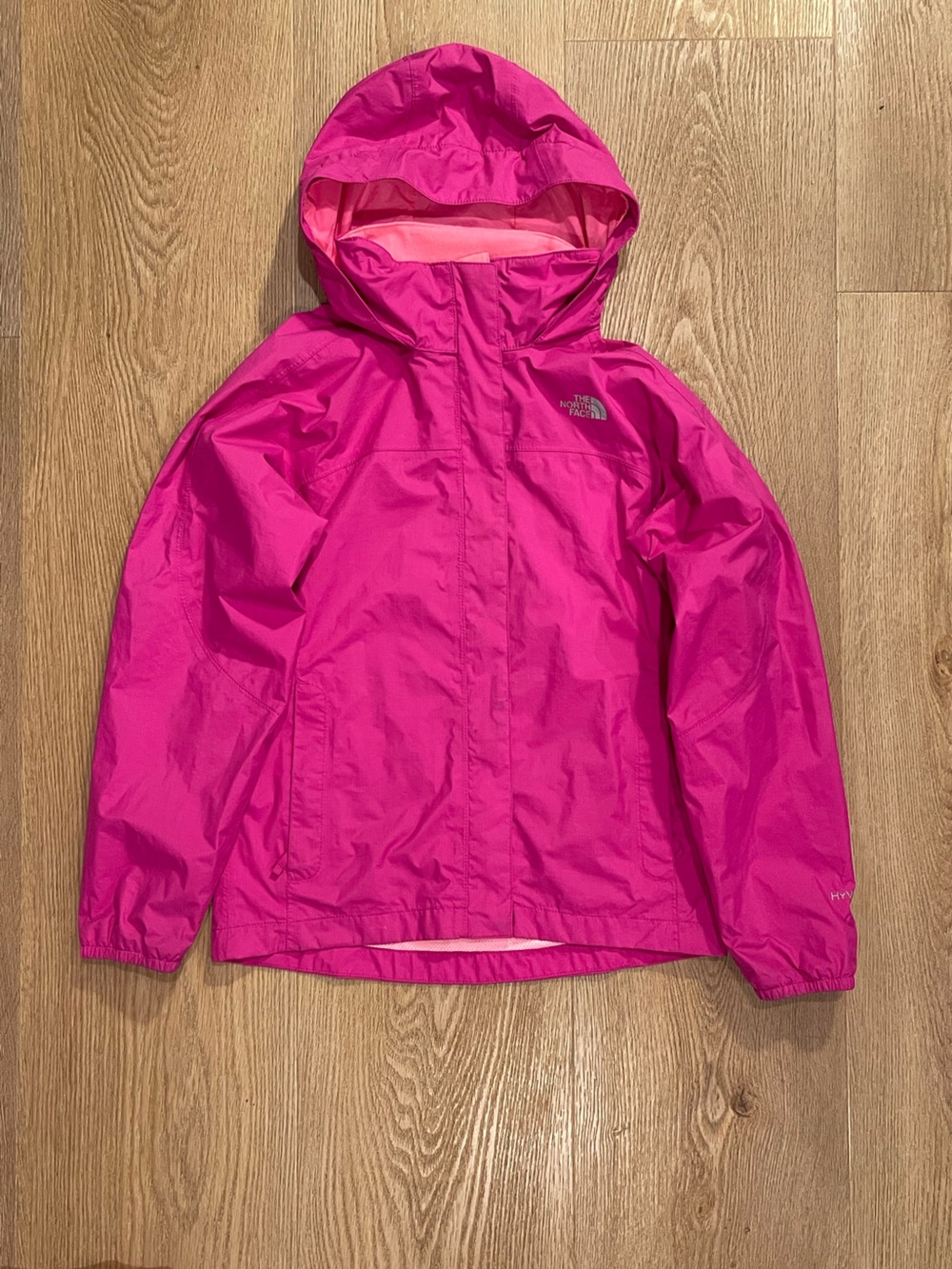 The North Face Kids Pink Hooded Rain Jacket, Girls 10/12